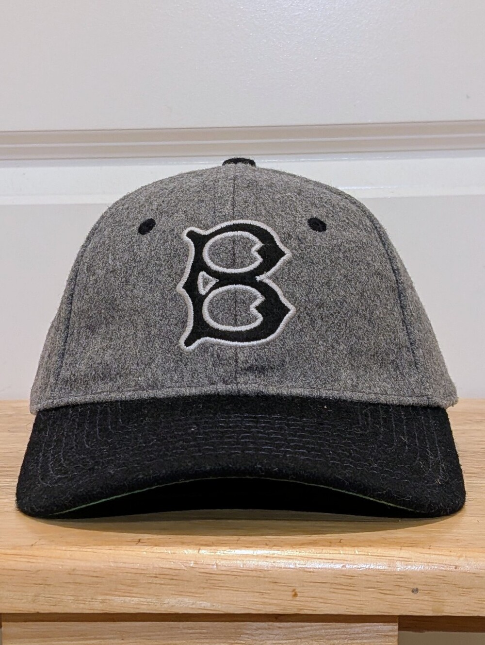 Vintage Blue Marlin Brooklyn Stars M 1868 Cap Gray Wool Size M NOS